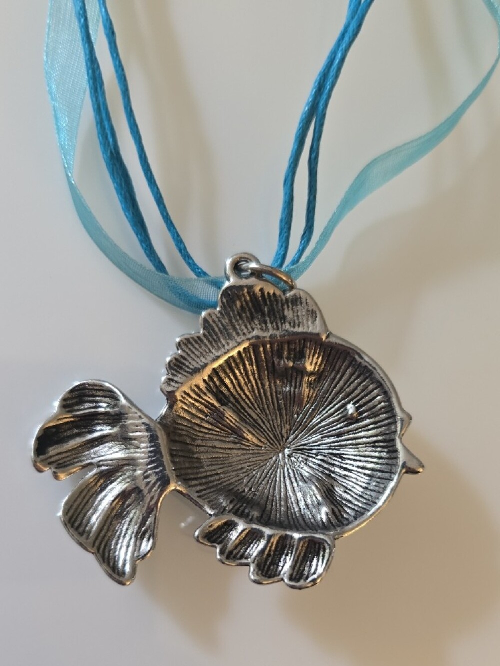 Blue Fish Pendant Necklace - Picture 6 of 6